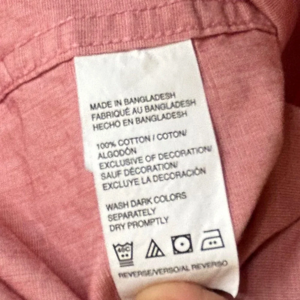 IZOD Men's Pink Red Oxford Button‎ Down Shirt Long Sleeve XLT Casual Everyday